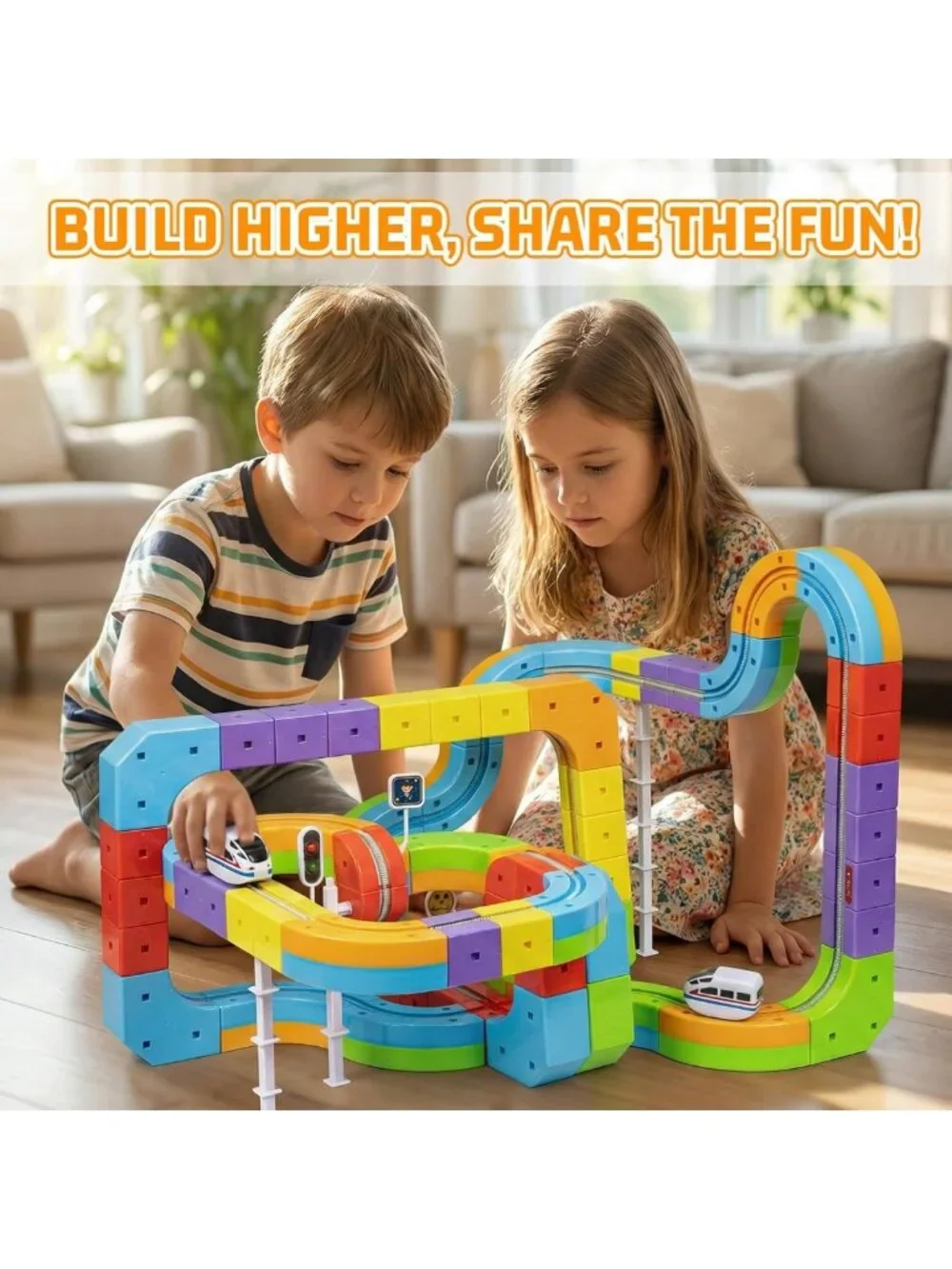 88-Piece Electric Train Set with Race Track for Kids Ages 3-8 - Fun & Engaging!